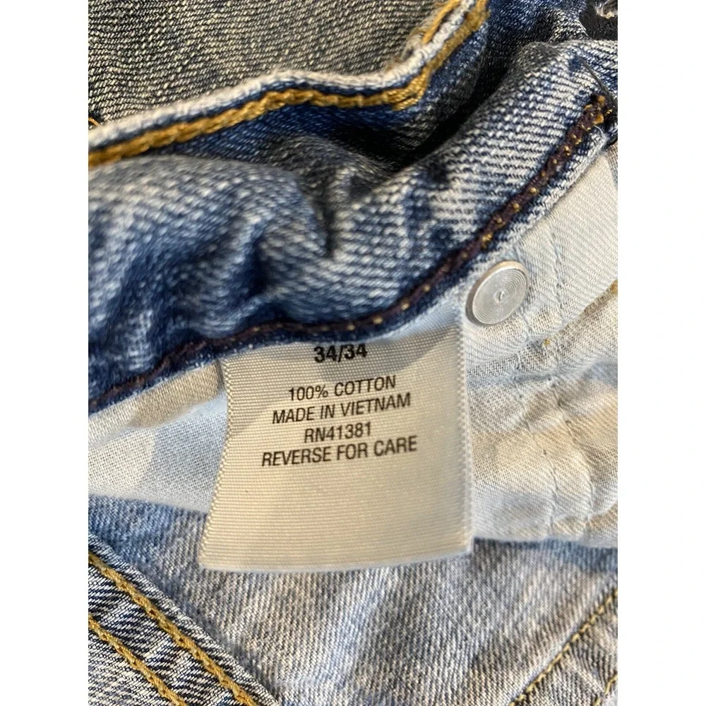 Polo Ralph Lauren Jeans‎ Mens 34x34 Straight Light Wash Blue Denim